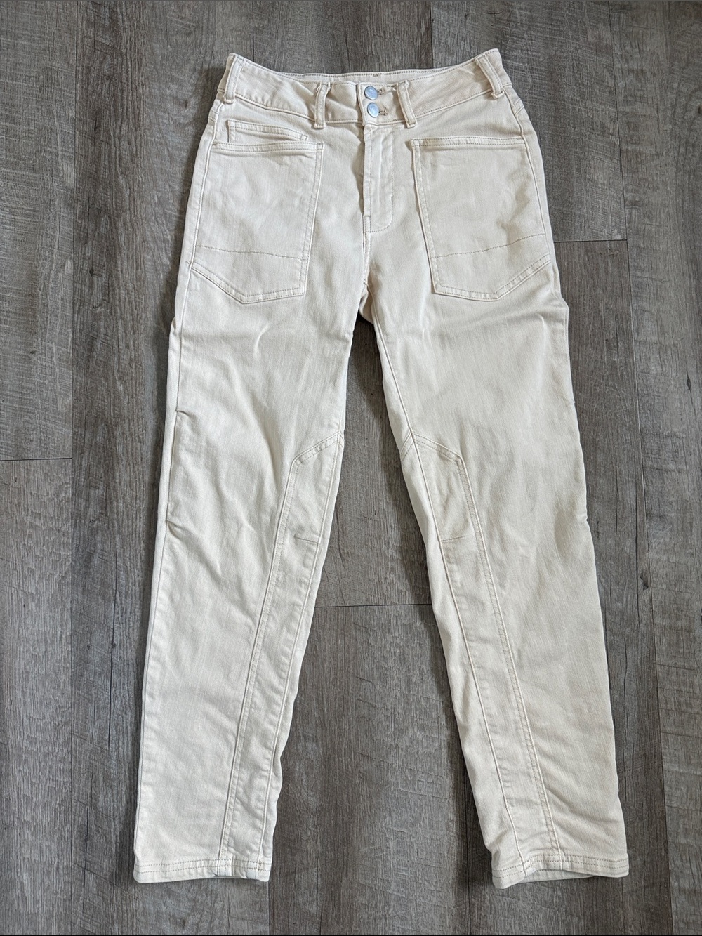 Pilcro Cream Wanderer Jeans Size 25